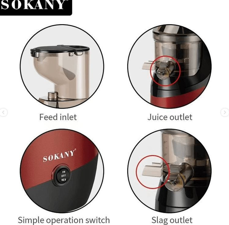 عصاره گیر سوکانی مدل SK-01005 با توان ۸۰۰ وات و دهانه ۸۰ میلیمتر