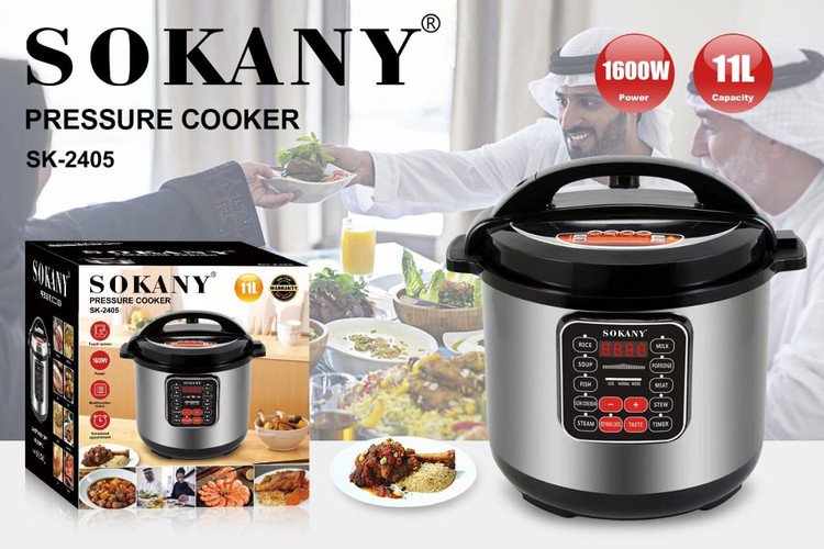 زودپز برقی سوکانی ۱۱ لیتری مدل SK-2405 توان ۱۶۰۰ وات