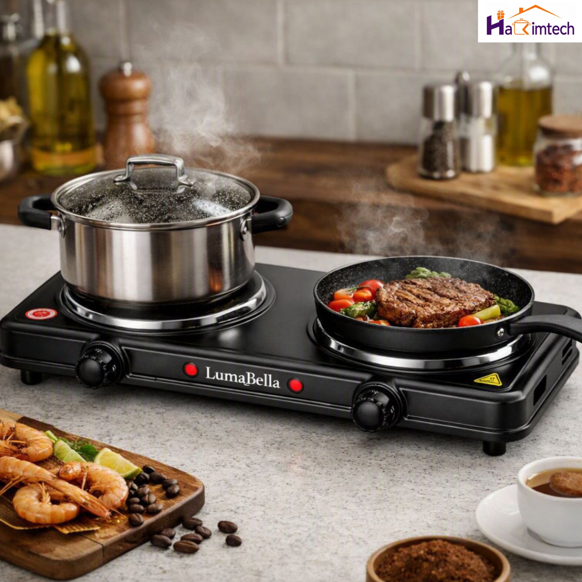 اجاق برقی دوشعله لوما بلا مدل B-7011 توان ۲۰۰۰ وات