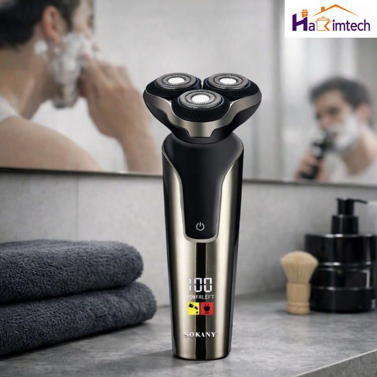 ریشتراش برقی سهسری سوکانی مدل SK-16040 شارژی با نمایشگر دیجیتال