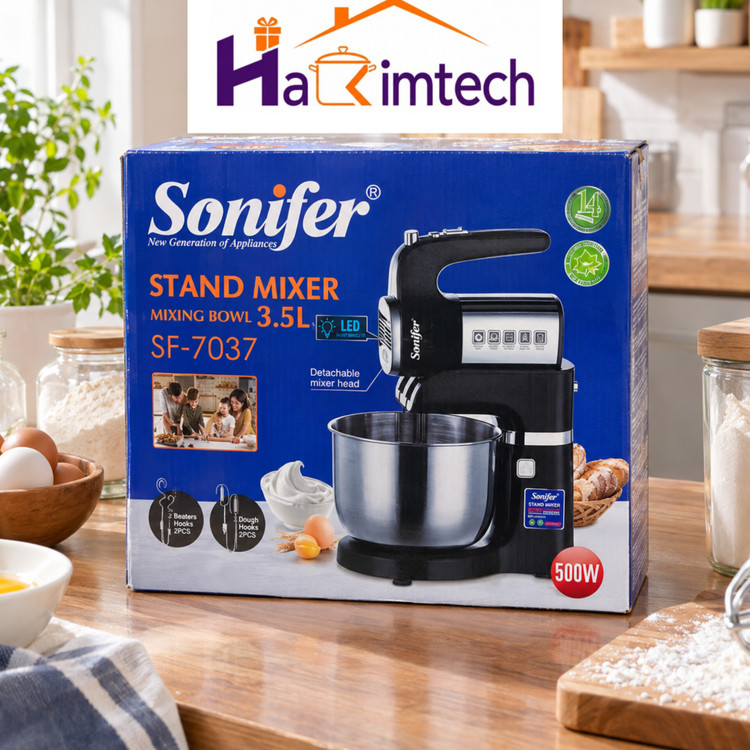 همزن پایهدار سونیفر مدل SF-7037 با کاسه 3.5 لیتری توان 500 وات