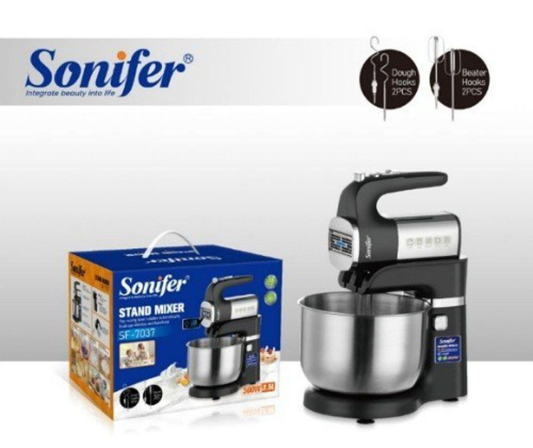 همزن پایهدار سونیفر مدل SF-7037 با کاسه 3.5 لیتری توان 500 وات