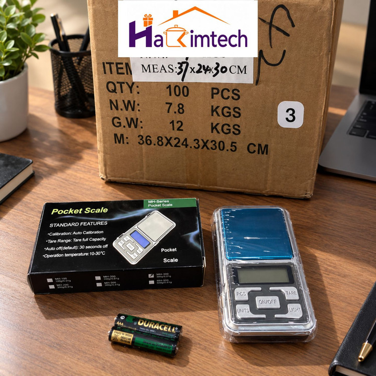 ترازوی جیبی دیجیتال طلا و جواهر MH-Series، دقت بالا با صفحه نمایش LCD و درب محافظ تاشو
