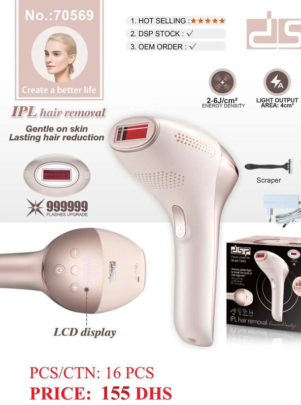 دستگاه لیزر موهای زائد خانگی IPL با پنجره درمانی و طراحی ارگونومیک